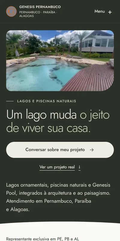 Site Genesis Pernambuco no celular